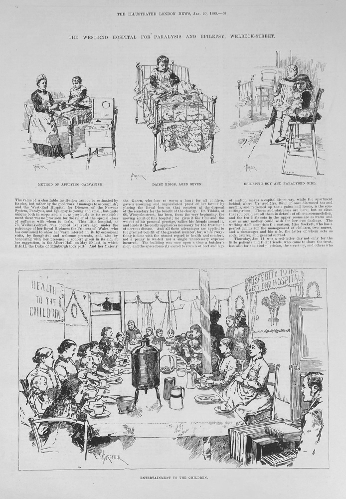 The West End Hospital for Paralysis and Epilepsy, Welbeck Street - 1883
