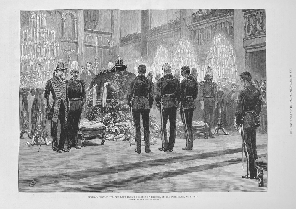 Funeral Service for the Late Prince Charles of Prussia - 1883