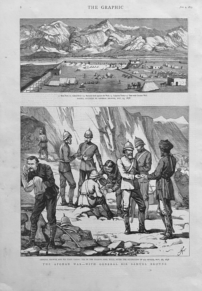 The Afghan War - With General Sir Samuel Browne.  1879.