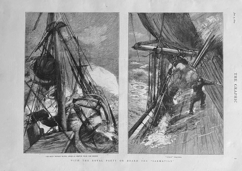 With The Royal Party on Board the "Sarmatian".  1879.