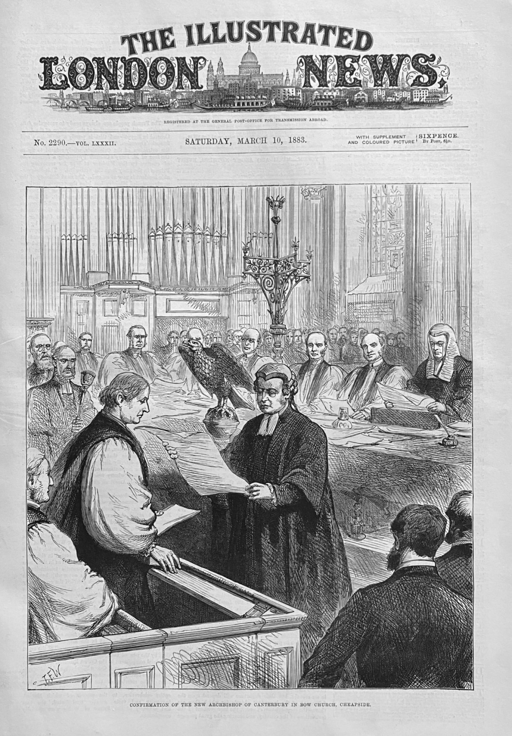 Confirmation of the new Archbishop of Canterbury - 1883