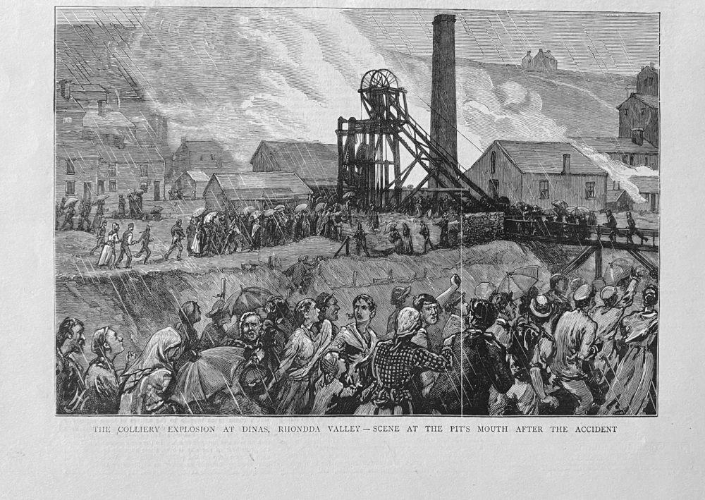 The Colliery Explosion at Dinas, Rhondda Valley - Scene at the Pit's Mouth after the Accident.
