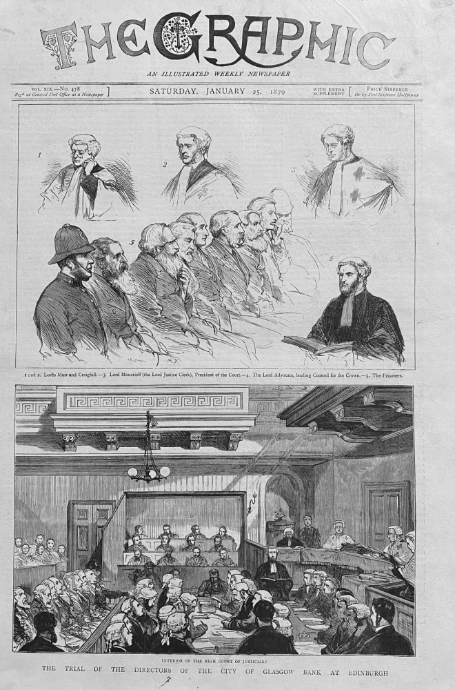The Trial of the Directors of the City of Glasgow Bank at Edinburgh.  1879.