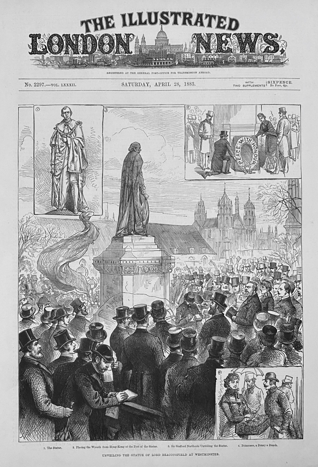 Unveiling the Statue of Lord Beaconsfield at Westminster - 1883