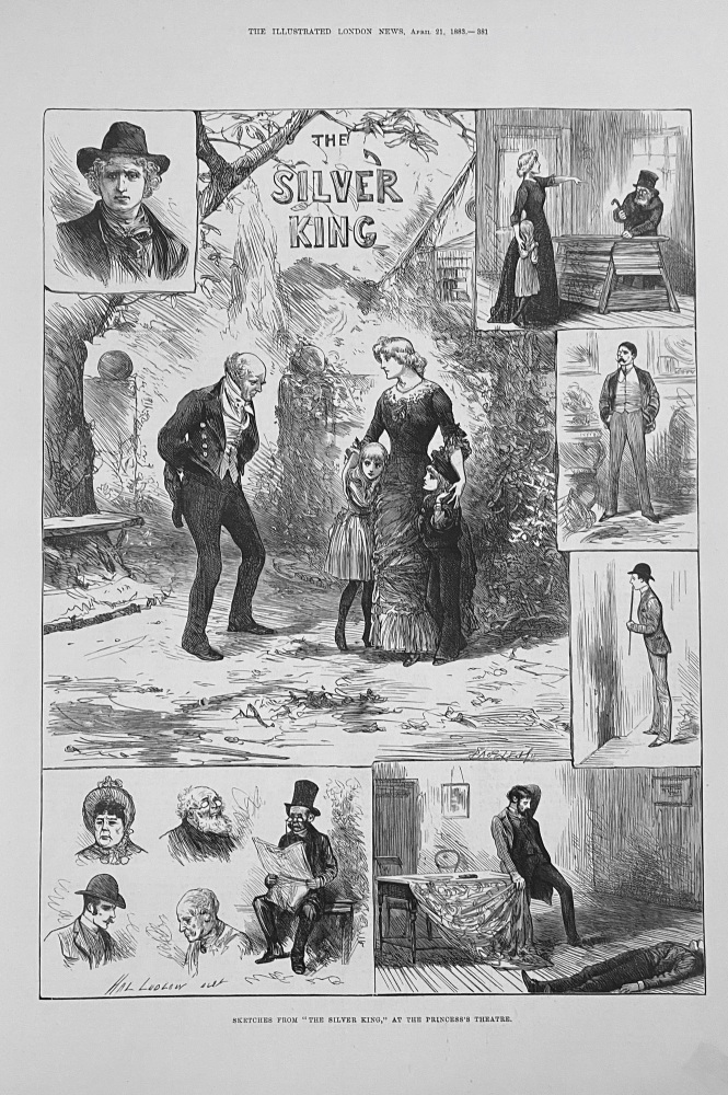 Sketches from "The Silver King" at the Princess's Theatre - 1883