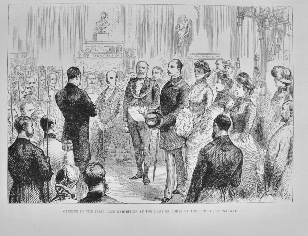 Opening of the Irish Lace Exhibition - 1883