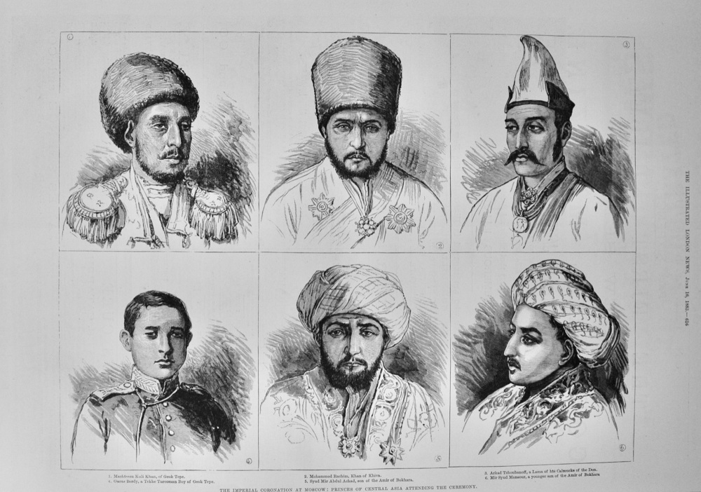 Princes of Central Asia attending the Ceremony - 1883