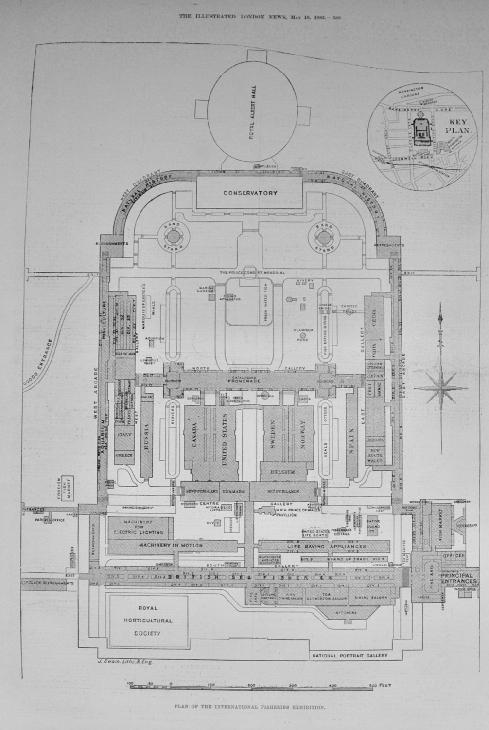 Plan of the International Fisheries Exhibition - 1883