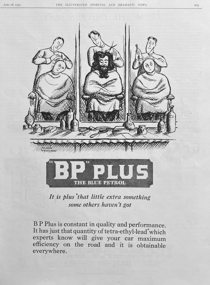 "BP" Plus . (Petrol).  1932.