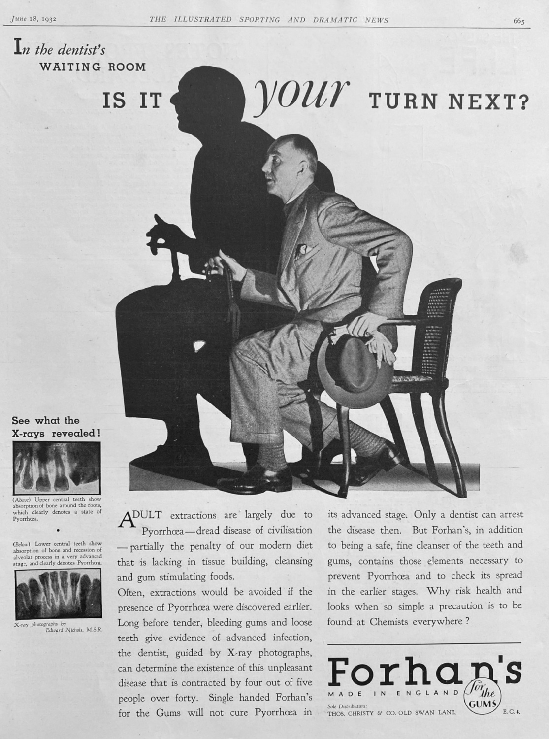 Forhan's.  (For the Gums).  1932.