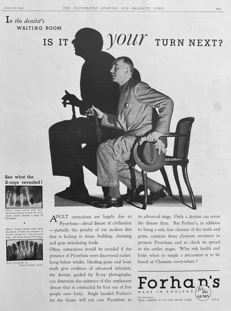 Forhan's.  (For the Gums).  1932.