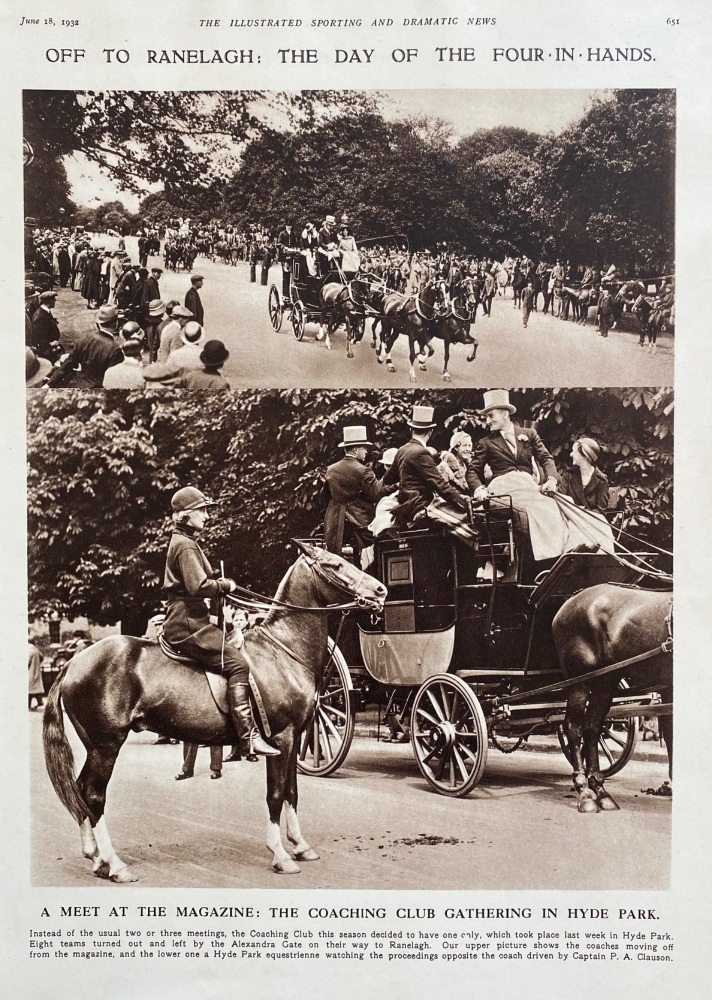 Off to Ranelagh :  The Day of the Four-in-Hands.  1932.