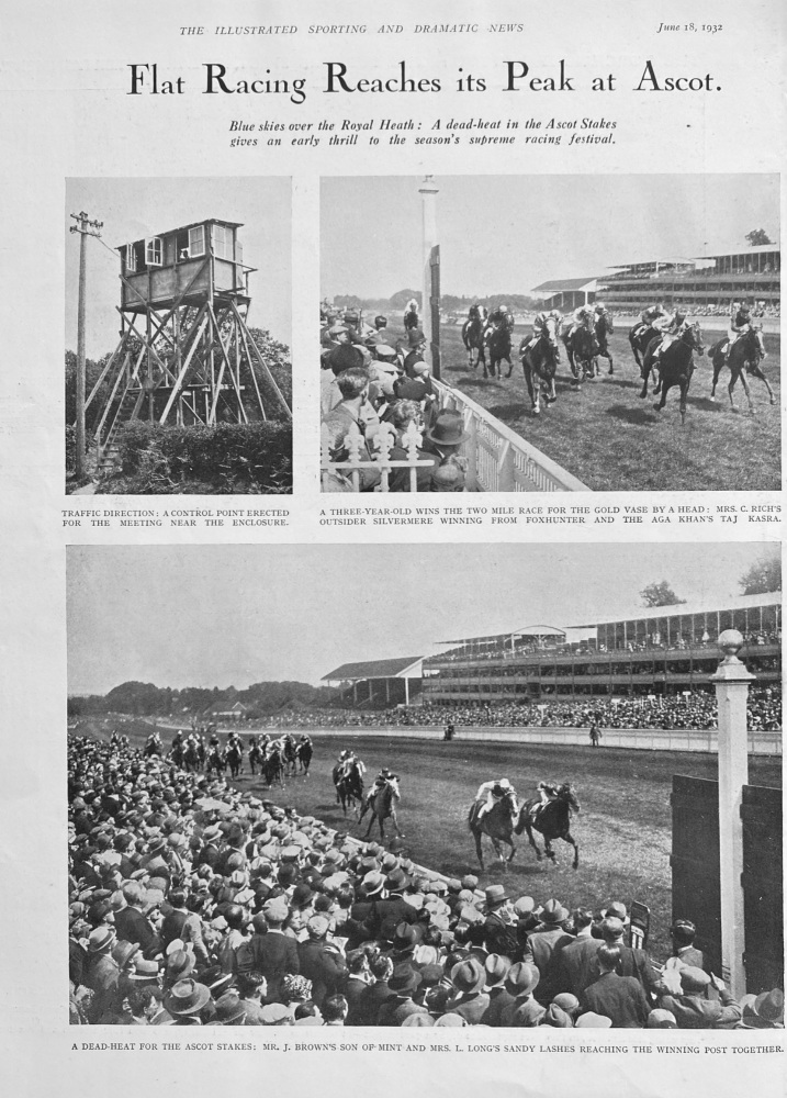 Flat Racing Reaches its Peak at Ascot.  1932.