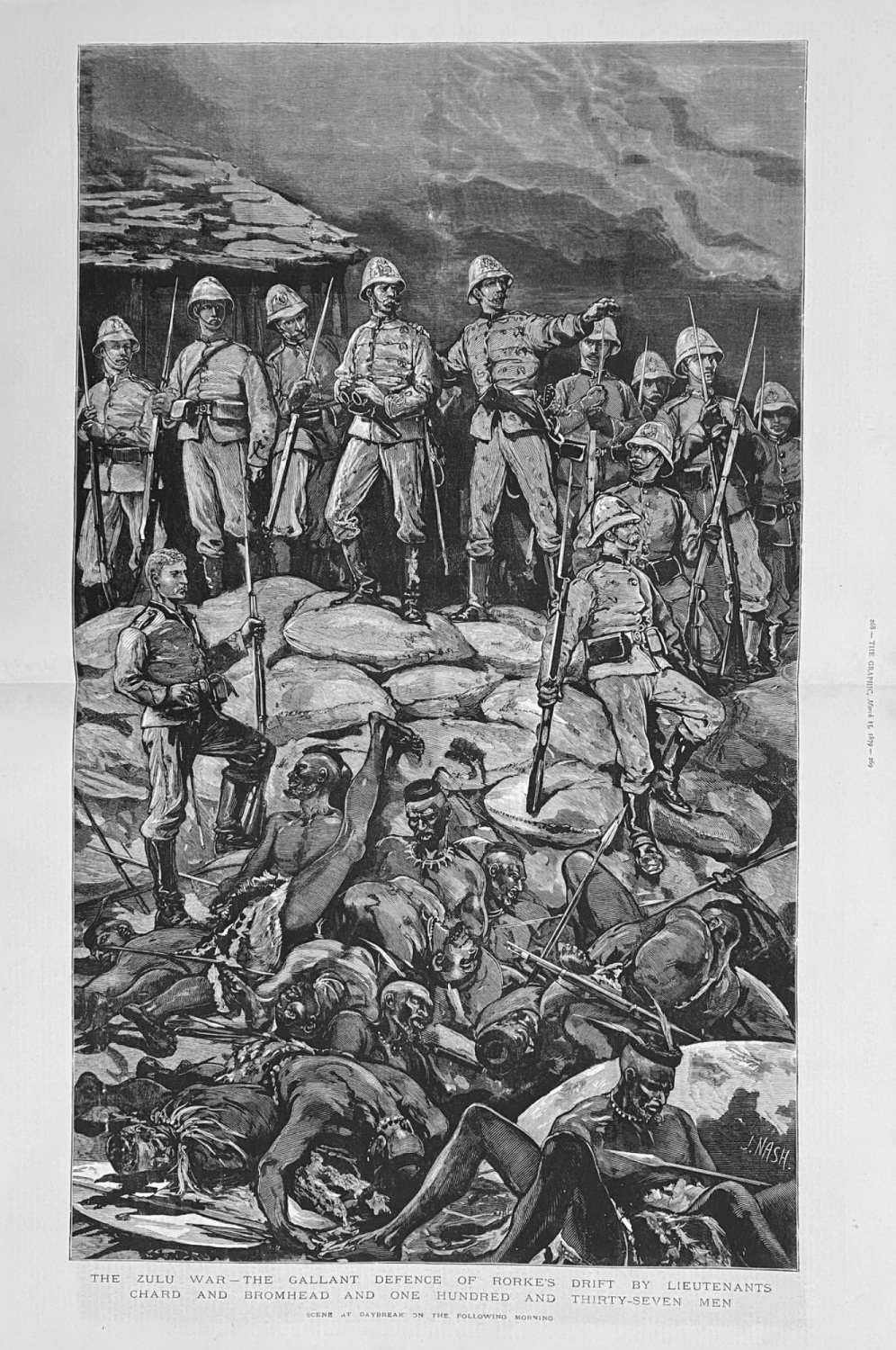 The Zulu War - The Gallant Defence of Rorke's Drift.  1879.
