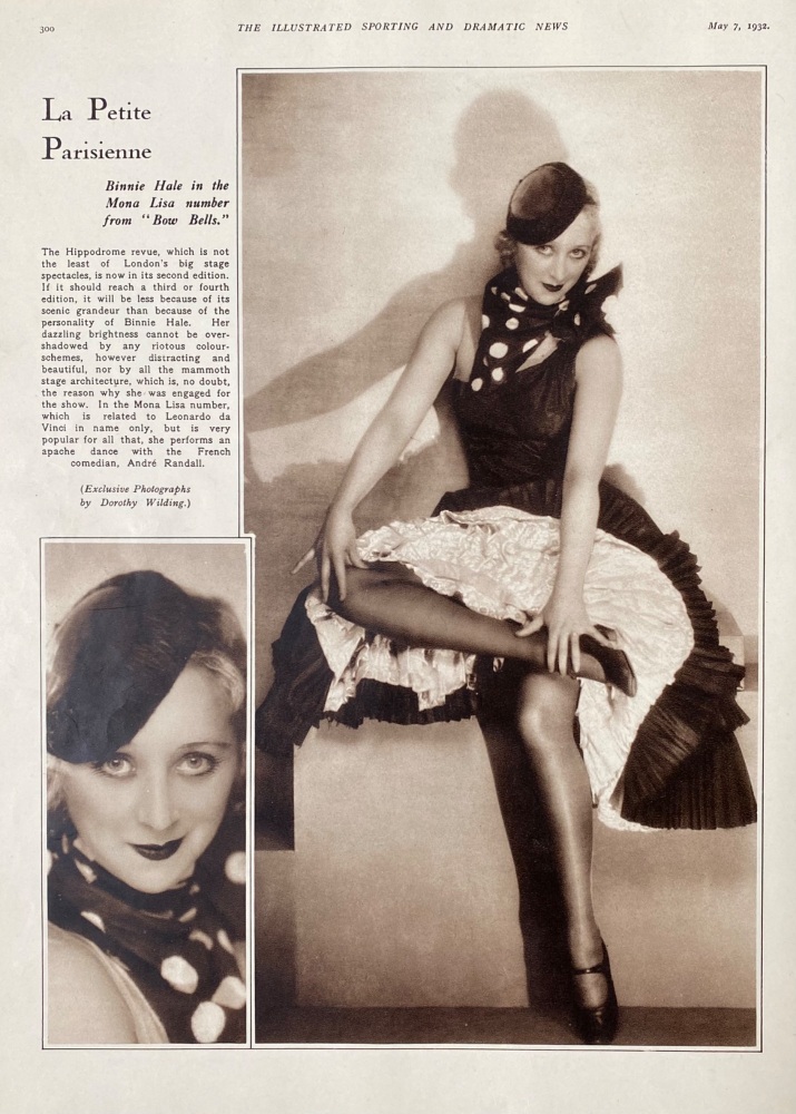 Binnie Hale in the Mona Lisa Number from "Bow Bells."  1932.