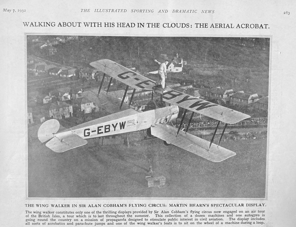 Walking about with his Head in the Clouds :  The Aerial Acrobat.   1932.