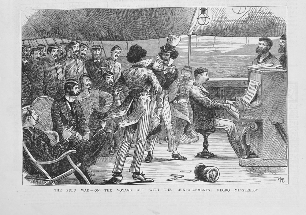The Zulu War- On the Voyage out with the Reinforcements :  Negro Minstrelsy.   1879.
