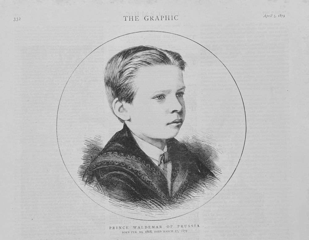 Prince Waldemar of Prussia.  1879.