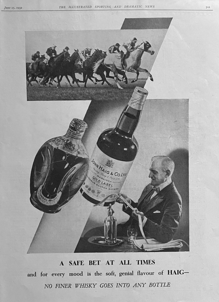 John Haig,  Gold Label,  Liqueur Scotch Whisky.  1932.