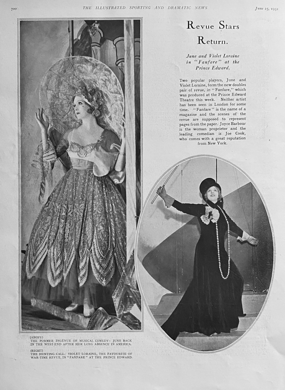 June and Violet Loraine in 