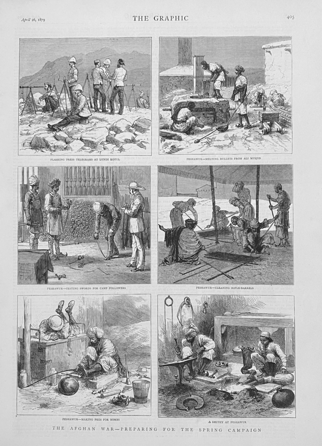 The Afghan War - Preparing for the Spring Campaign.  1879.