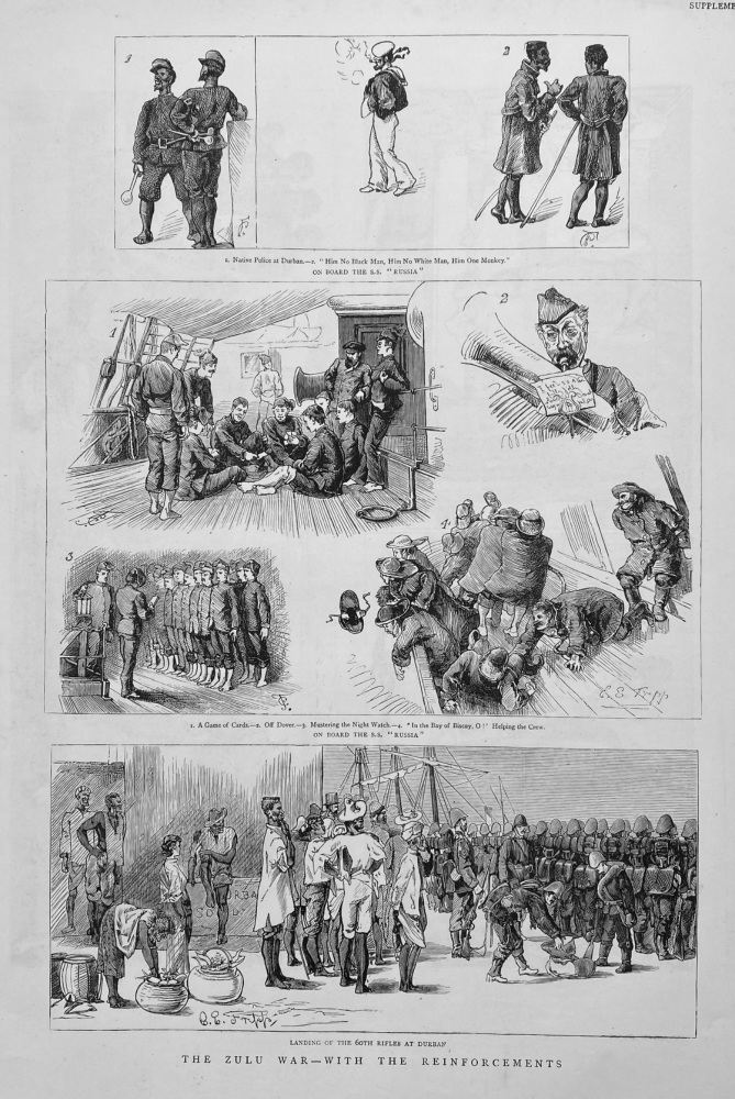 The Zulu War - With the Reinforcements.  1879.