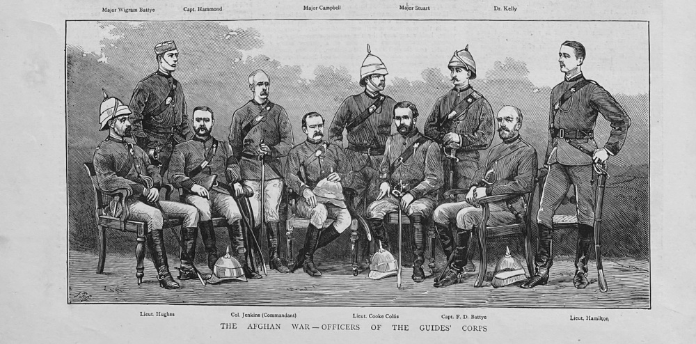 The Afghan War - Officers of the Guides' Corps.  1879.