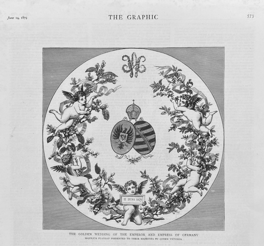 The Golden Wedding of the Emperor and Empress of Germany.  1879.