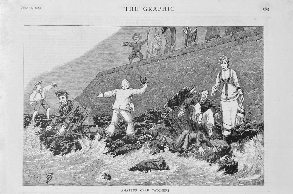 Amateur Crab Catchers.  1879.
