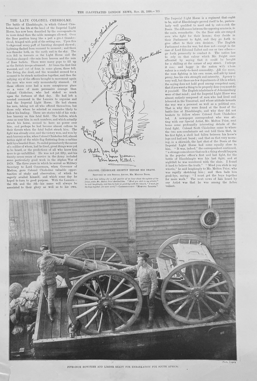 The Late Colonel Chisholme - 1899