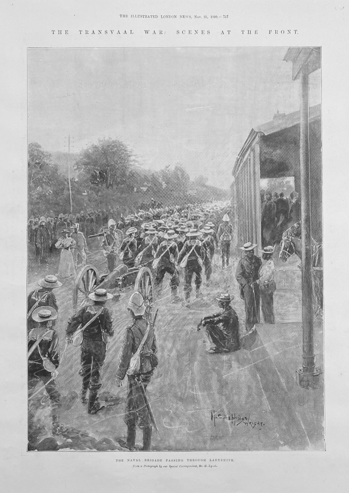The Naval Brigade passing through Ladysmith - 1899
