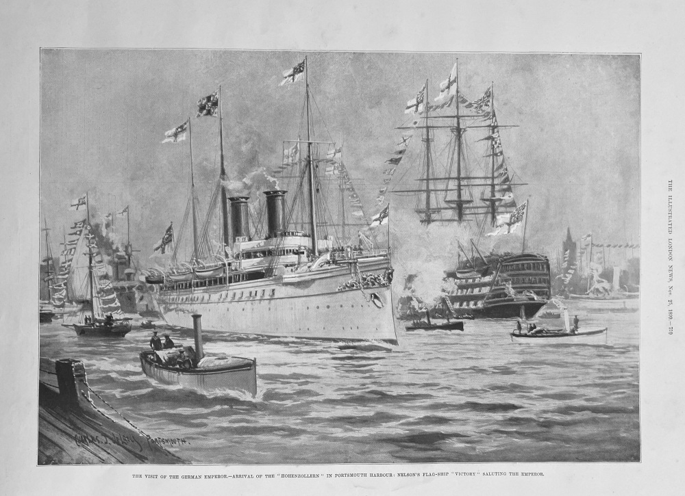 The Visit of the German Emperor, Arrival in Portsmouth - 1899