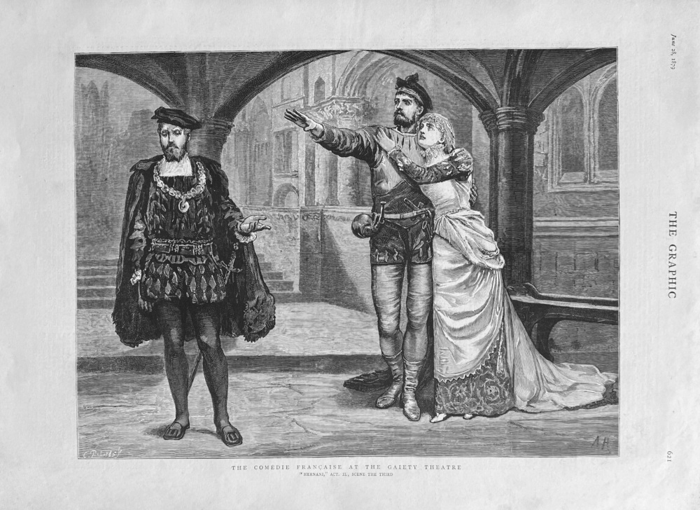 The Comedie Francaise at the Gaiety Theatre.  1879.