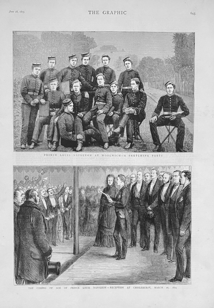 The Coming of Age of Prince Louis Napoleon - Reception at Chislehurst, March 16,  1874.