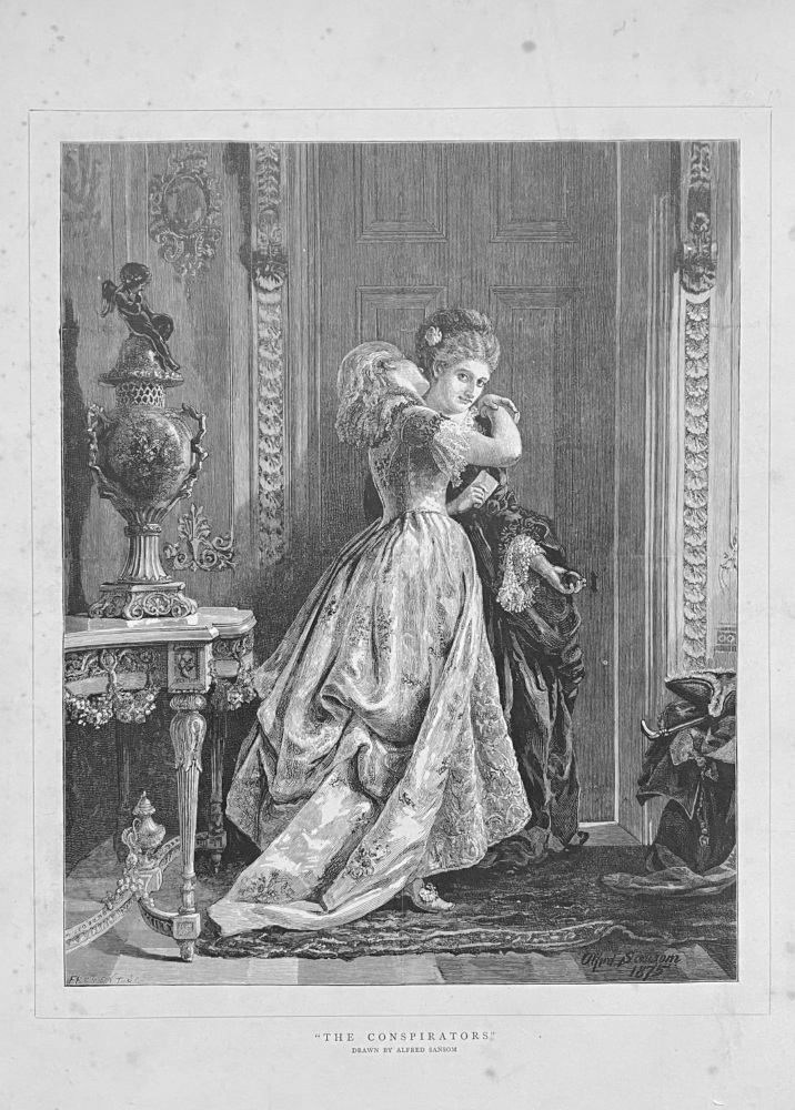 "The Conspirators."  (Drawn by Alfred Sansom.)
