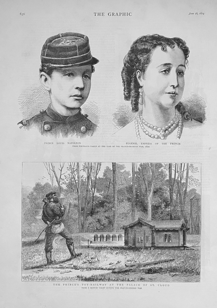 Prince Louis Napoleon    &   Eugenie, Empress of the French.  1879.
