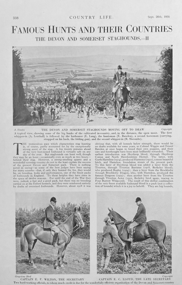 The Devon and Somerset Staghounds Part 1 and II - 1931