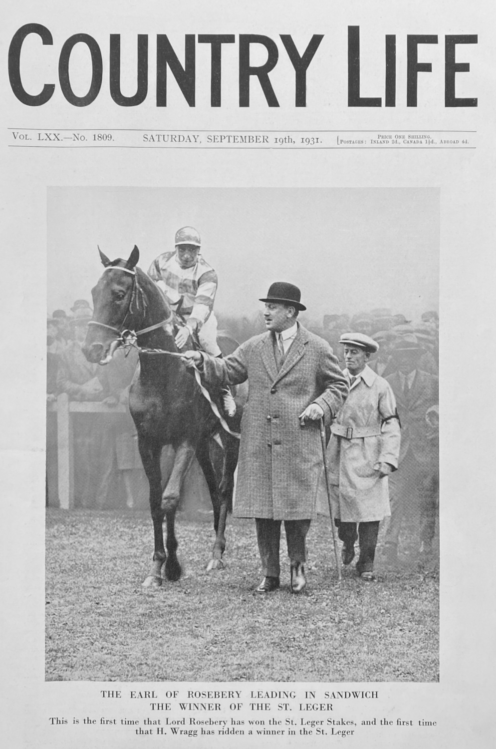 The Earl of Rosebery leading in 