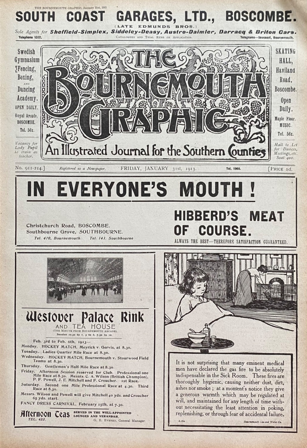 The Bournemouth Graphic, January 31st, 1913.