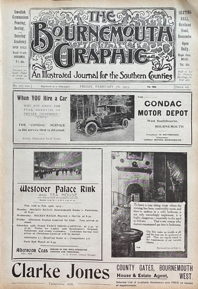 The Bournemouth Graphic,  February 7th, 1913.