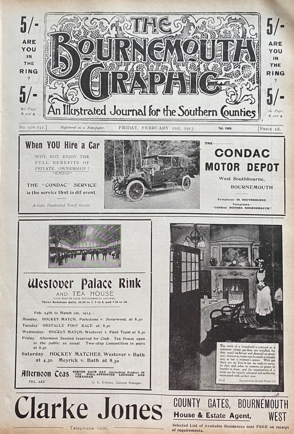 The Bournemouth Graphic.  February 21st, 1913.