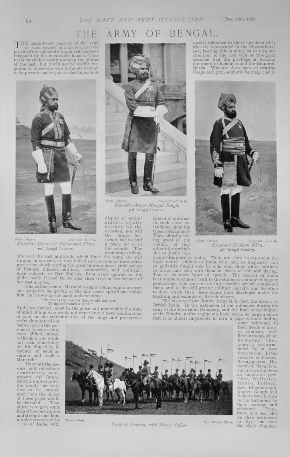The Army of Bengal - 1897