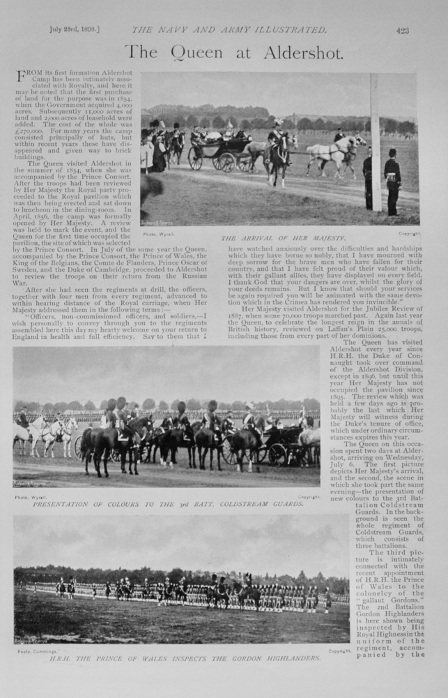 The Queen at Aldershot - 1898