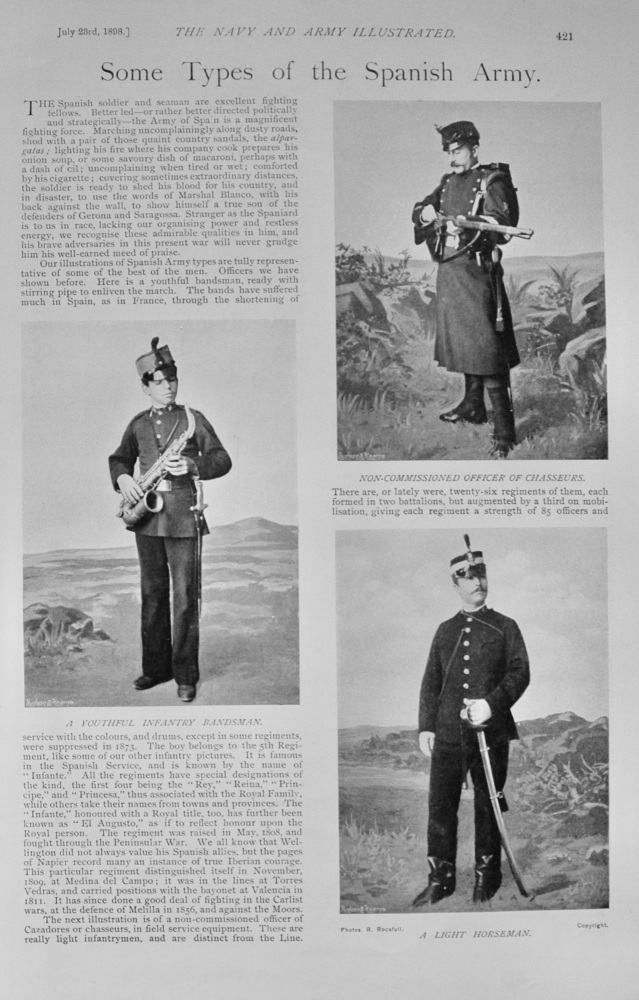 Some Types of the Spanish Army - 1898