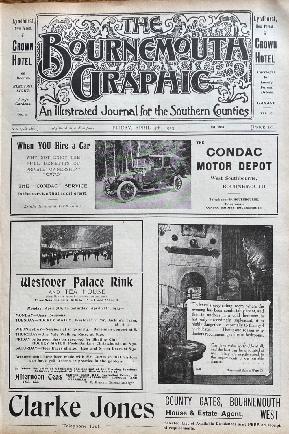 The Bournemouth Graphic.  April 4th, 1913.