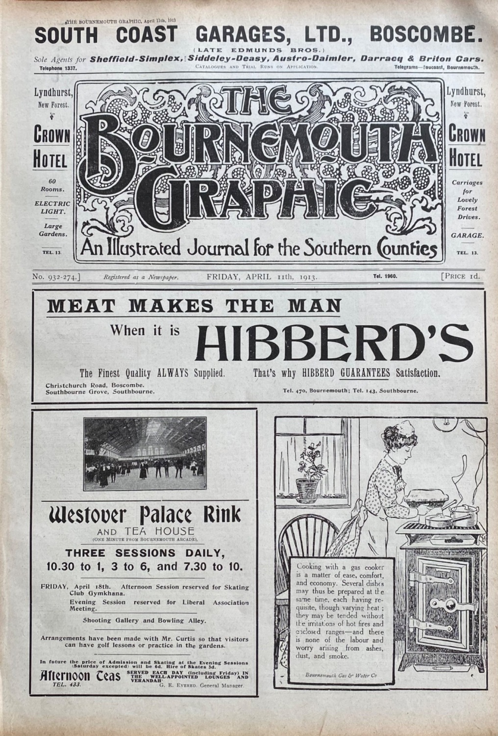 The Bournemouth Graphic.  April 11th, 1913.
