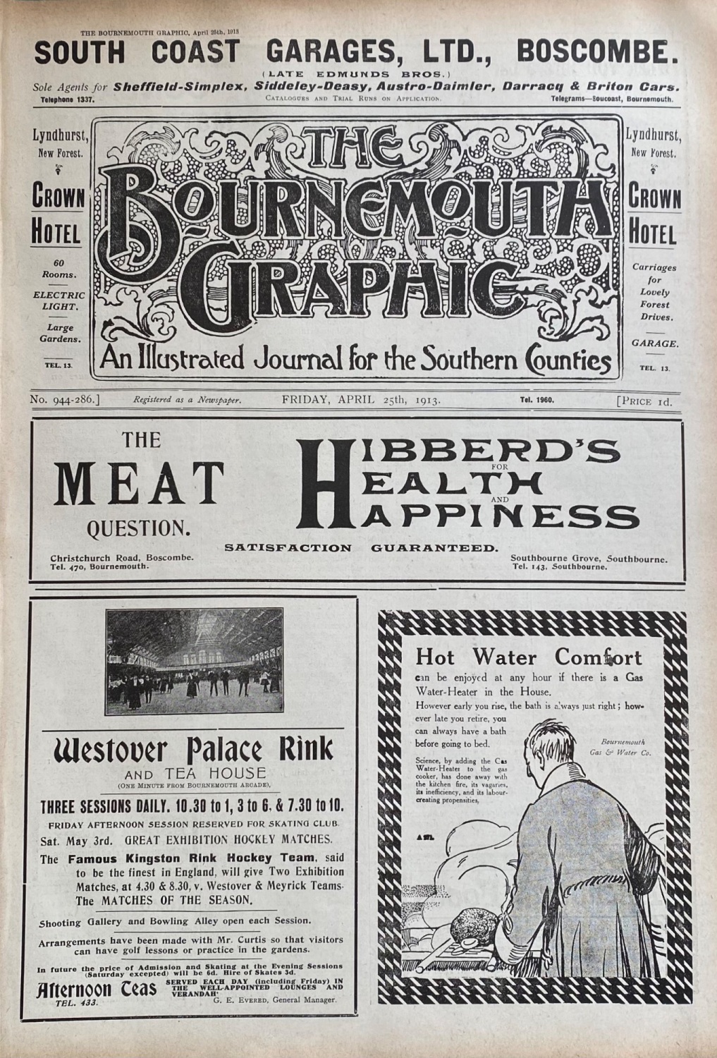 The Bournemouth Graphic.  April 25th, 1913.