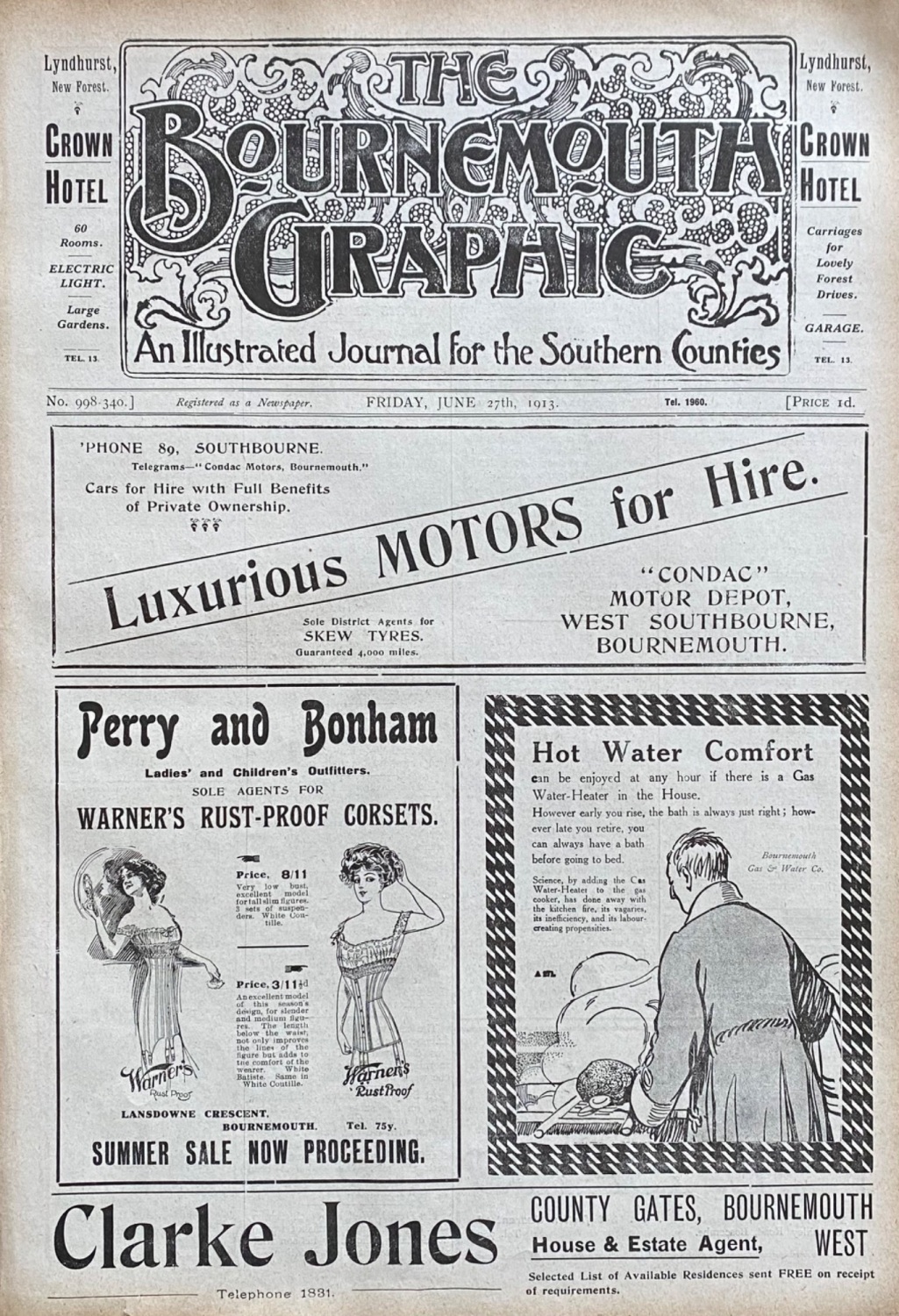 The Bournemouth Graphic.  June 27th, 1913.