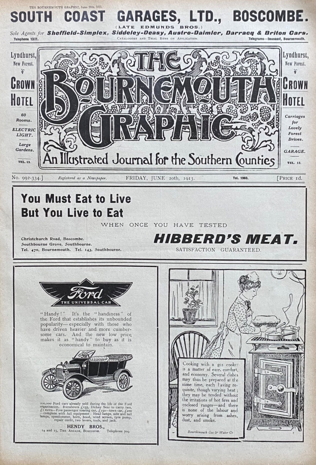 The Bournemouth Graphic.  June 20th, 1913.