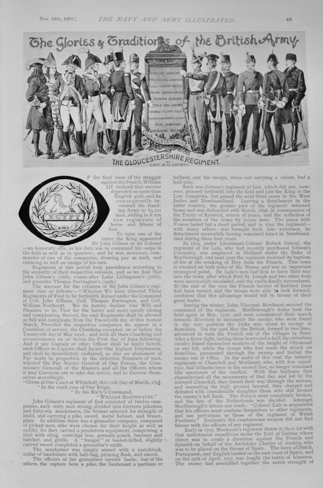 The Glories & Traditions of the British Army - November 19, 1897
